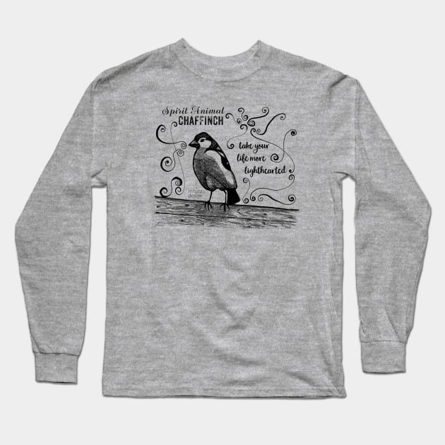 Spirit animal - Chaffinch black Long Sleeve T-Shirt by mnutz